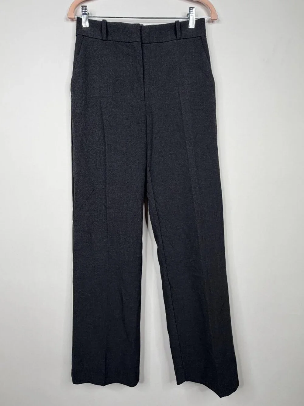 2/$30 H&M High Rise Creased Dress Pant Heather Dark Gray 4 #A3879